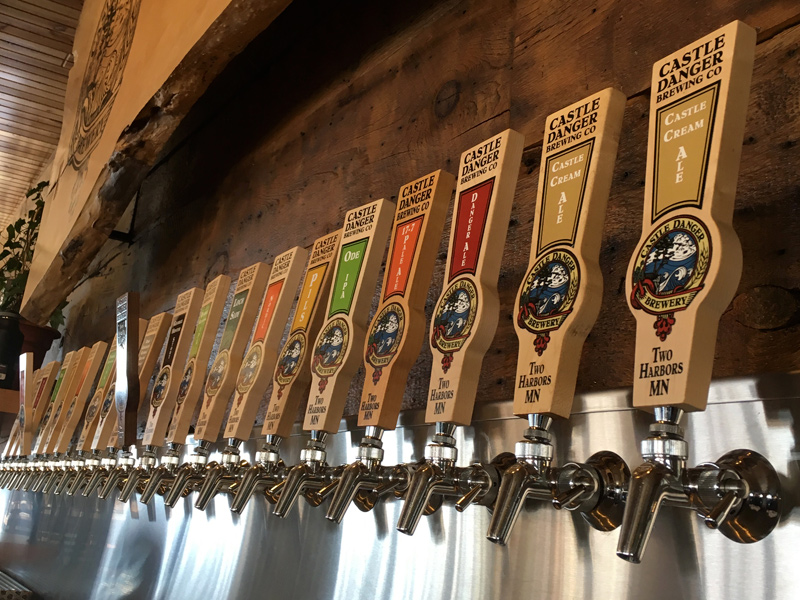 Tap handles.